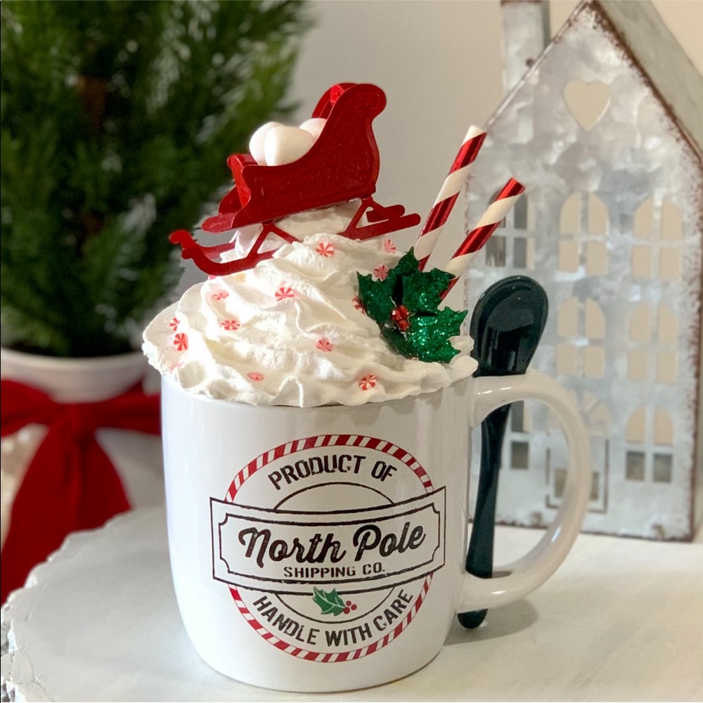 Handmade Mug Topper with Mug.